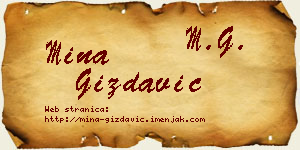 Mina Gizdavić vizit kartica